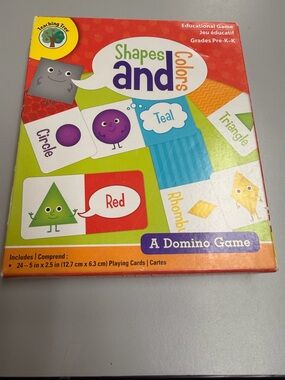 Shapes and Colors Domino Game - Red/Green/Teal